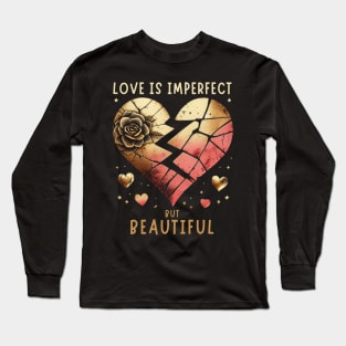 Love is imperfect, but beautiful quote for meditations lovers Long Sleeve T-Shirt